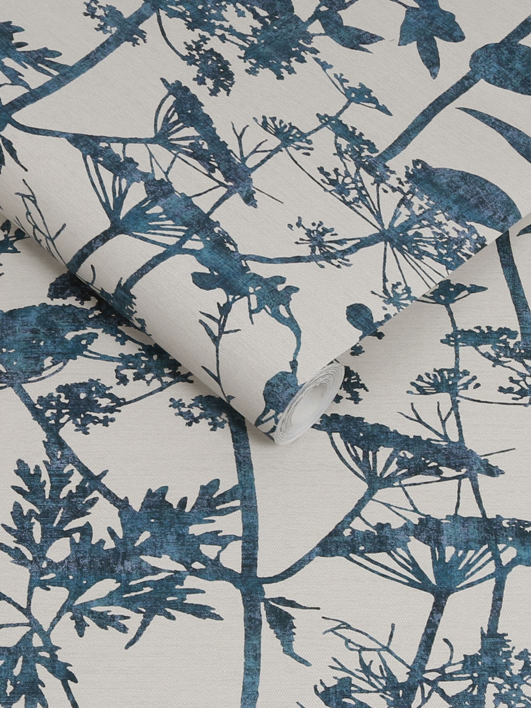 Graham & Brown Blue Esther wallpaper sample, imported from the UK