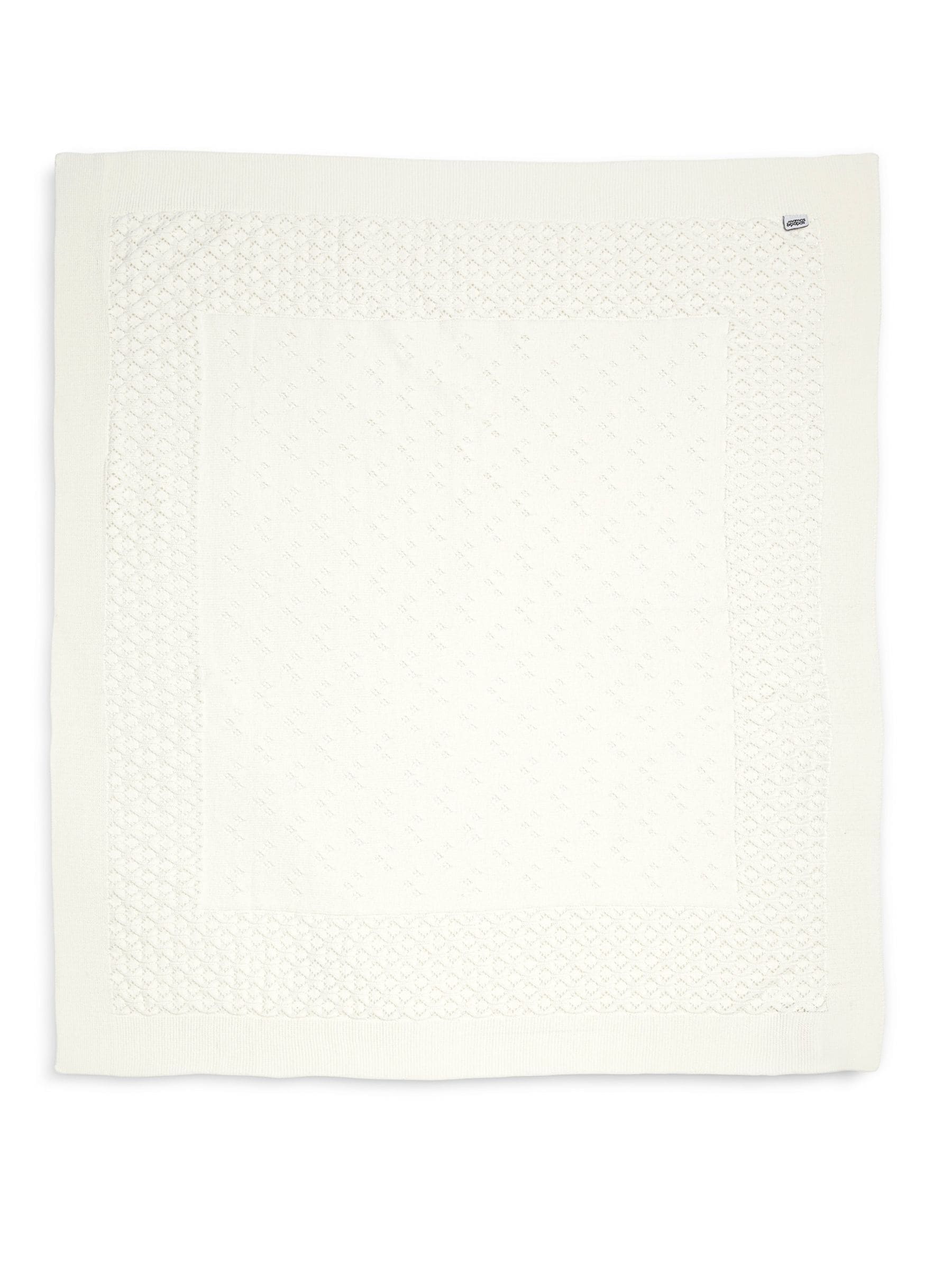Mamas & Papas cream pointelle small knitted blanket (British brand)