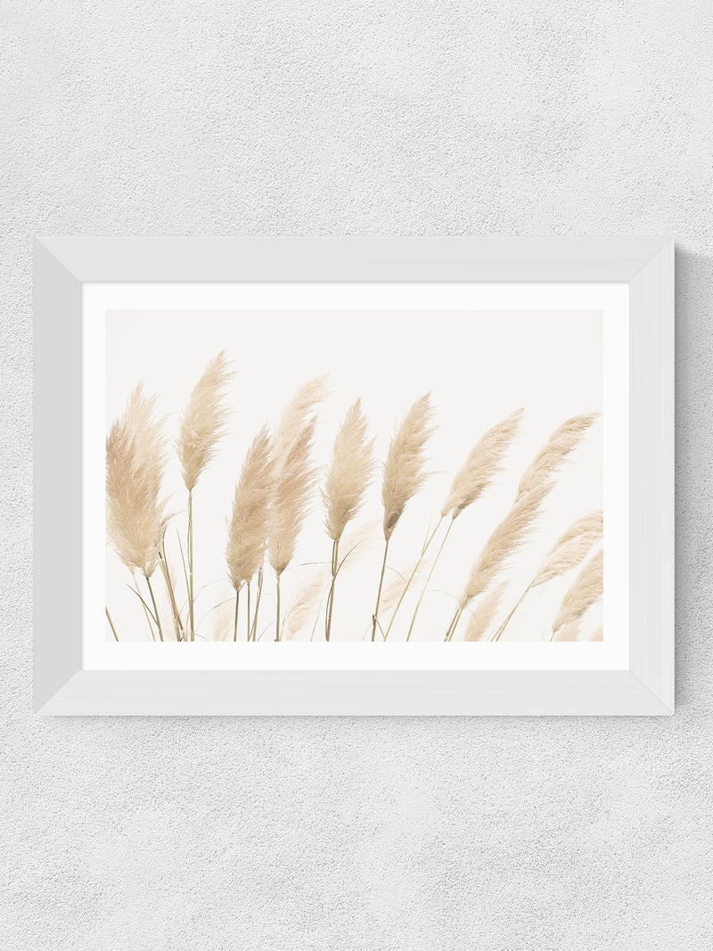 East End Prints white pampas framed print - British product