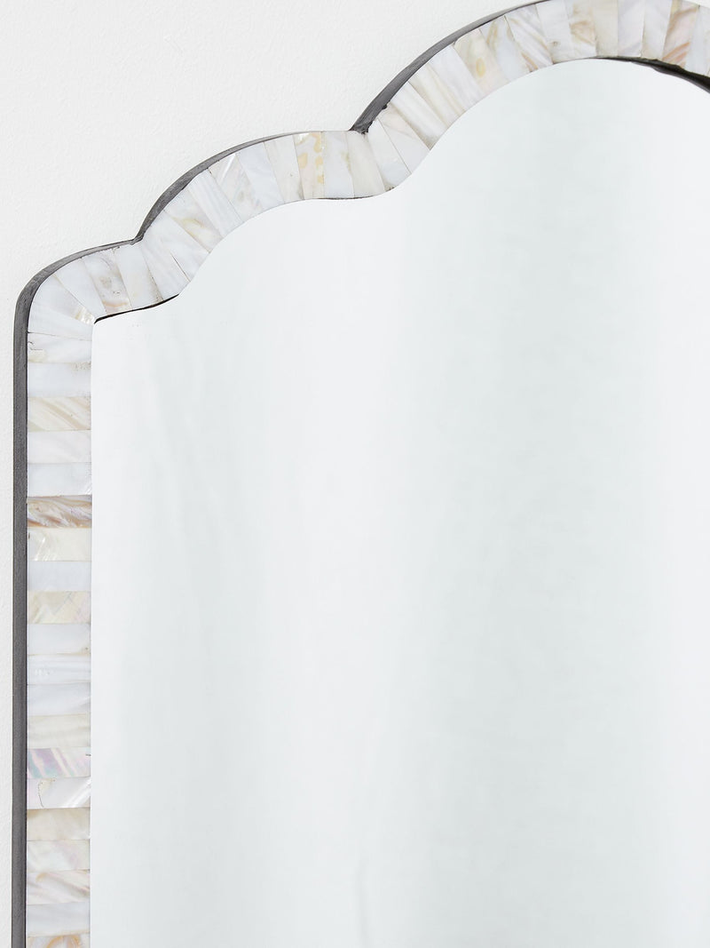 Oliver Bonas Natural Mila Mother of Pearl Full Length Mirror