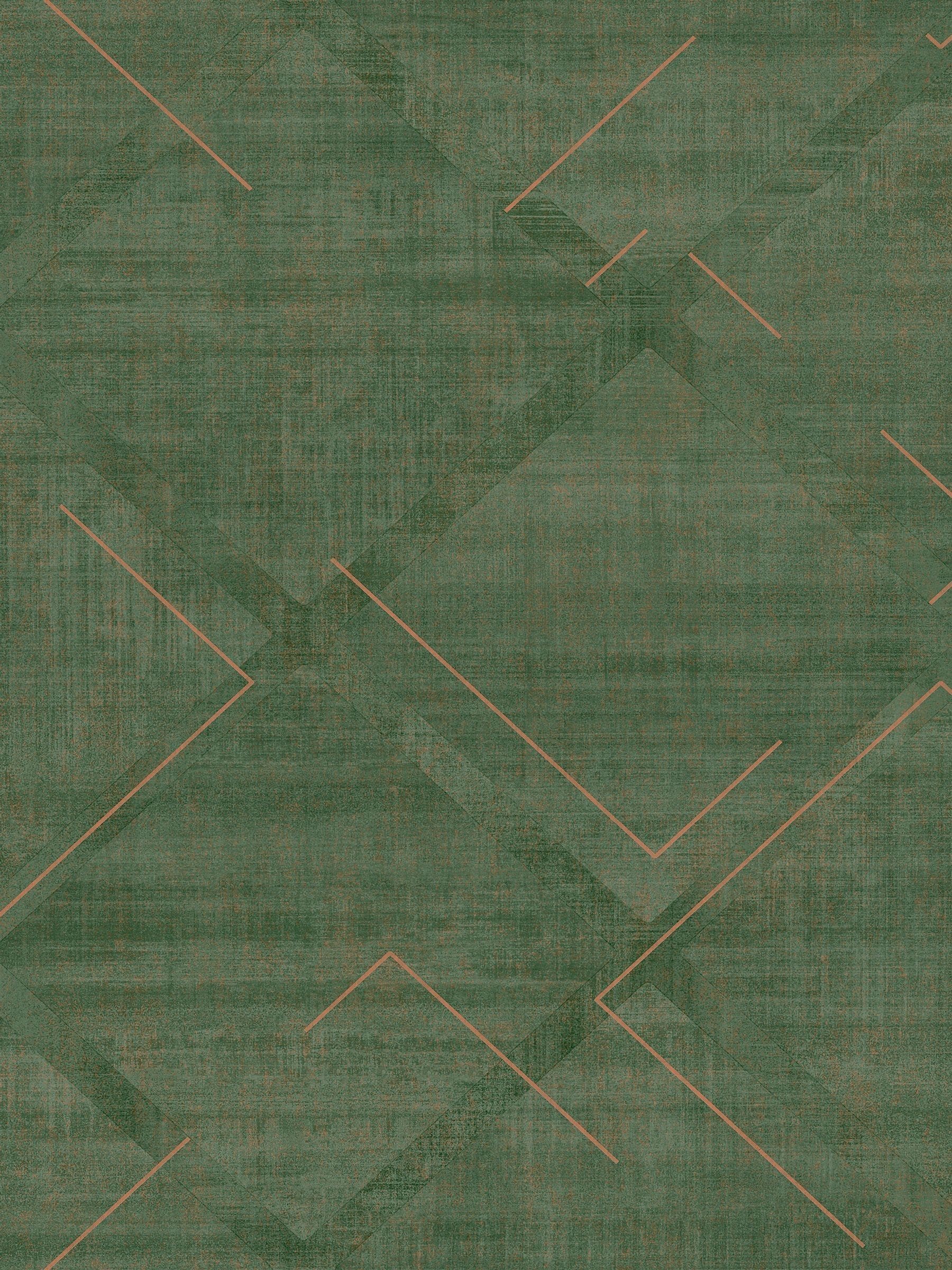 Graham & Brown wallpaper sample Emerald Lorenzo Geo A4, imported from the UK