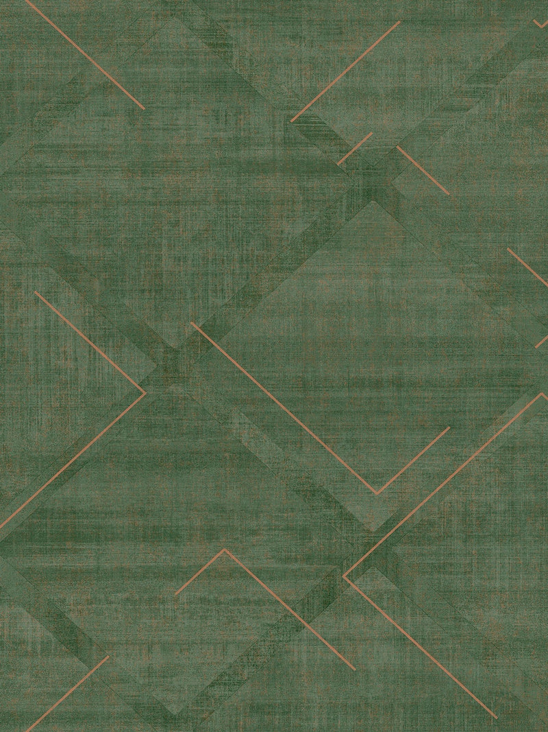 Graham & Brown wallpaper sample Emerald Lorenzo Geo A4, imported from the UK