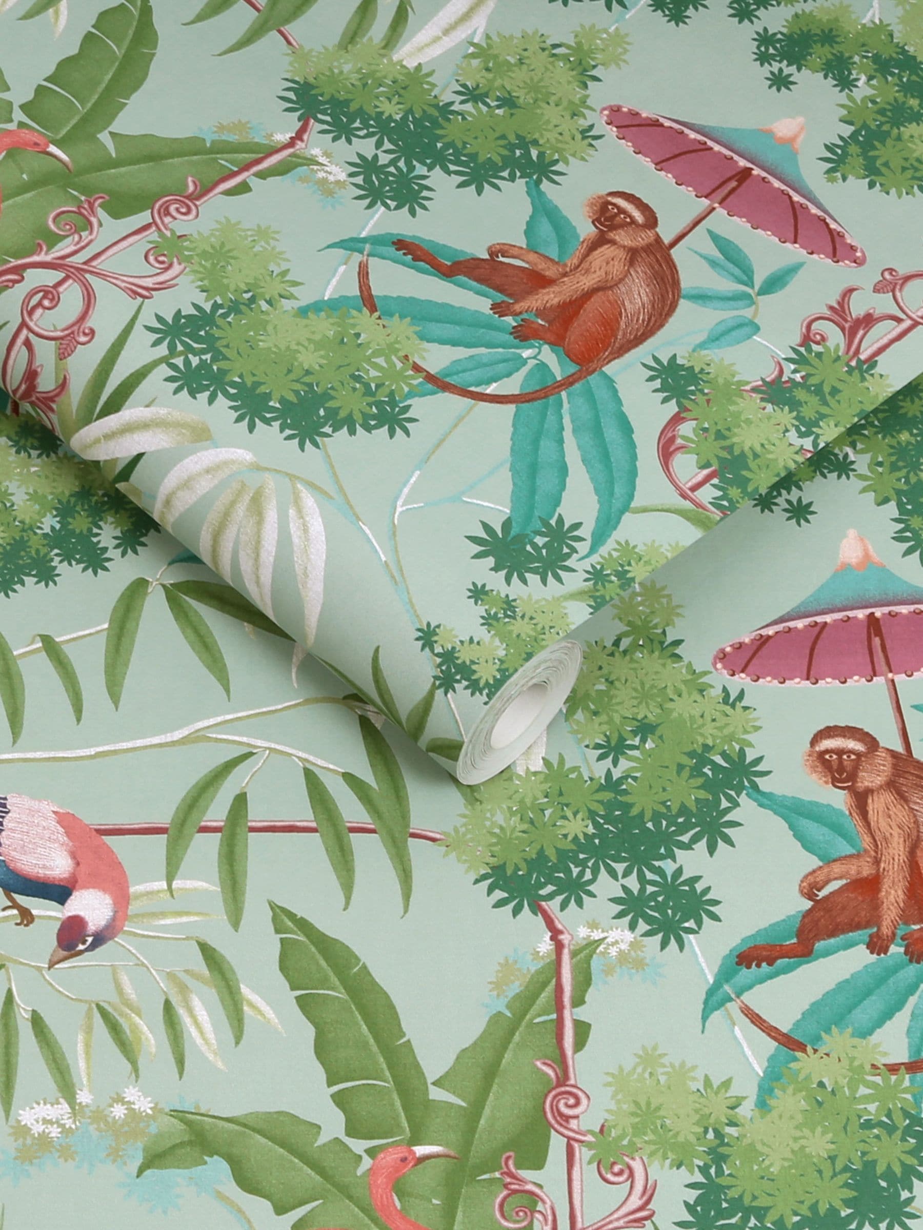 Graham & Brown Curious Canopy Day wallpaper sample (British brand)