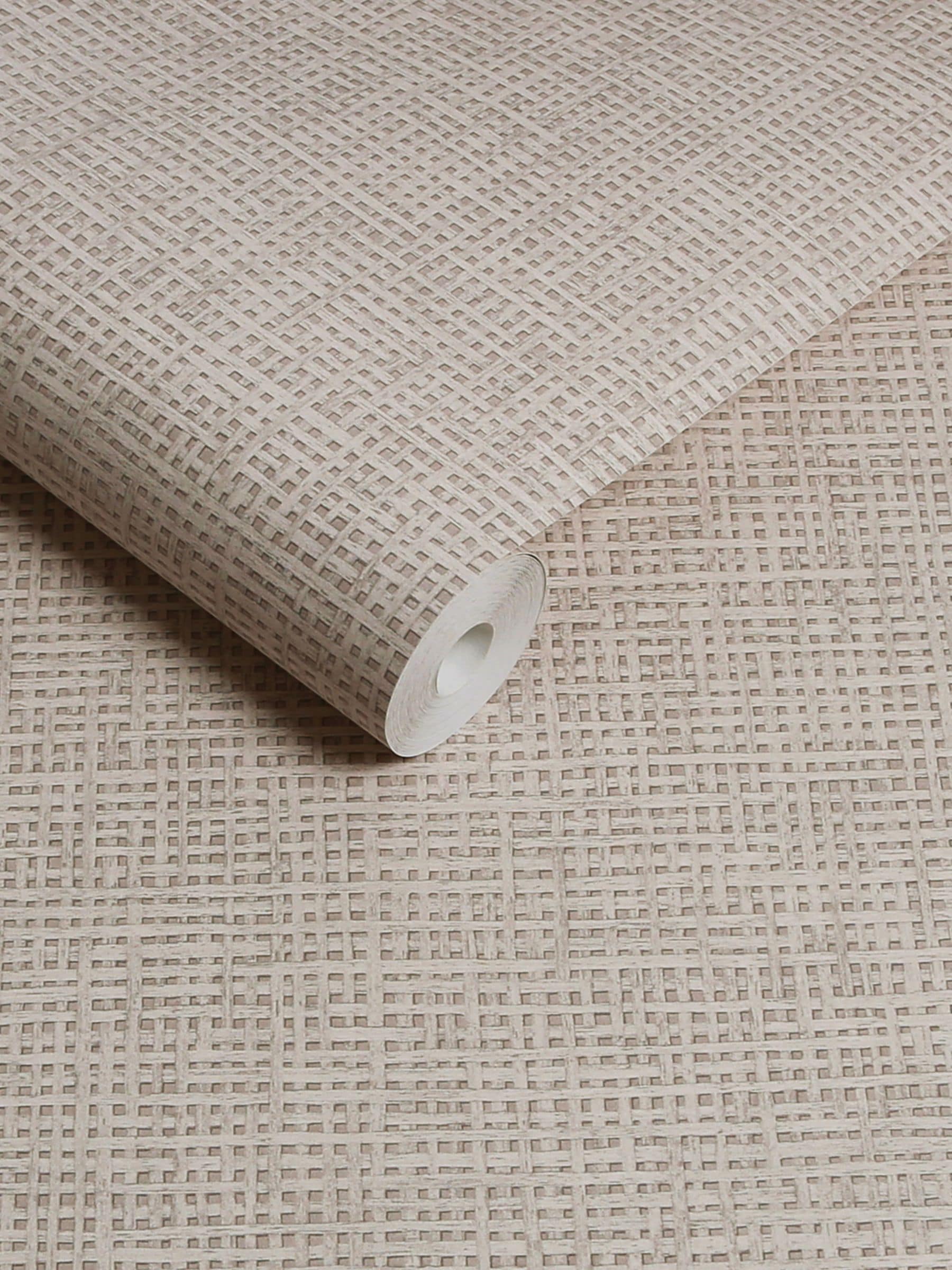 Graham & Brown Praline Rustic Weft wallpaper sample A4 (British brand)