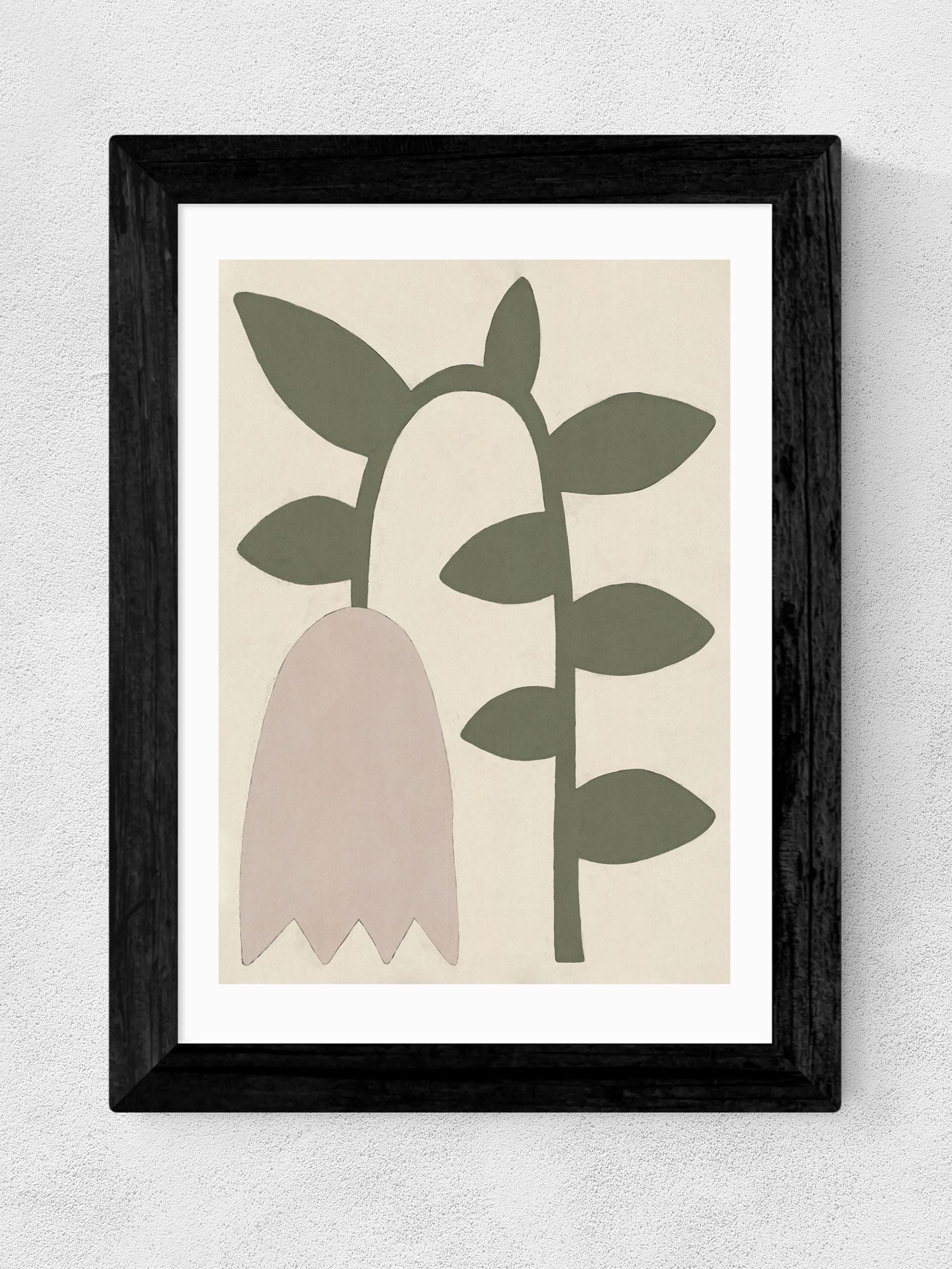 East End Prints Black Tulip Framed Art Print