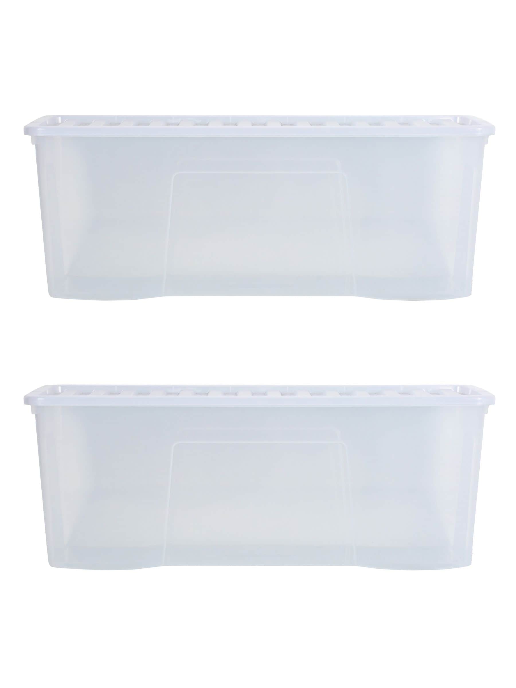 Wham Crystal 133L storage boxes 2 pack, imported from the UK