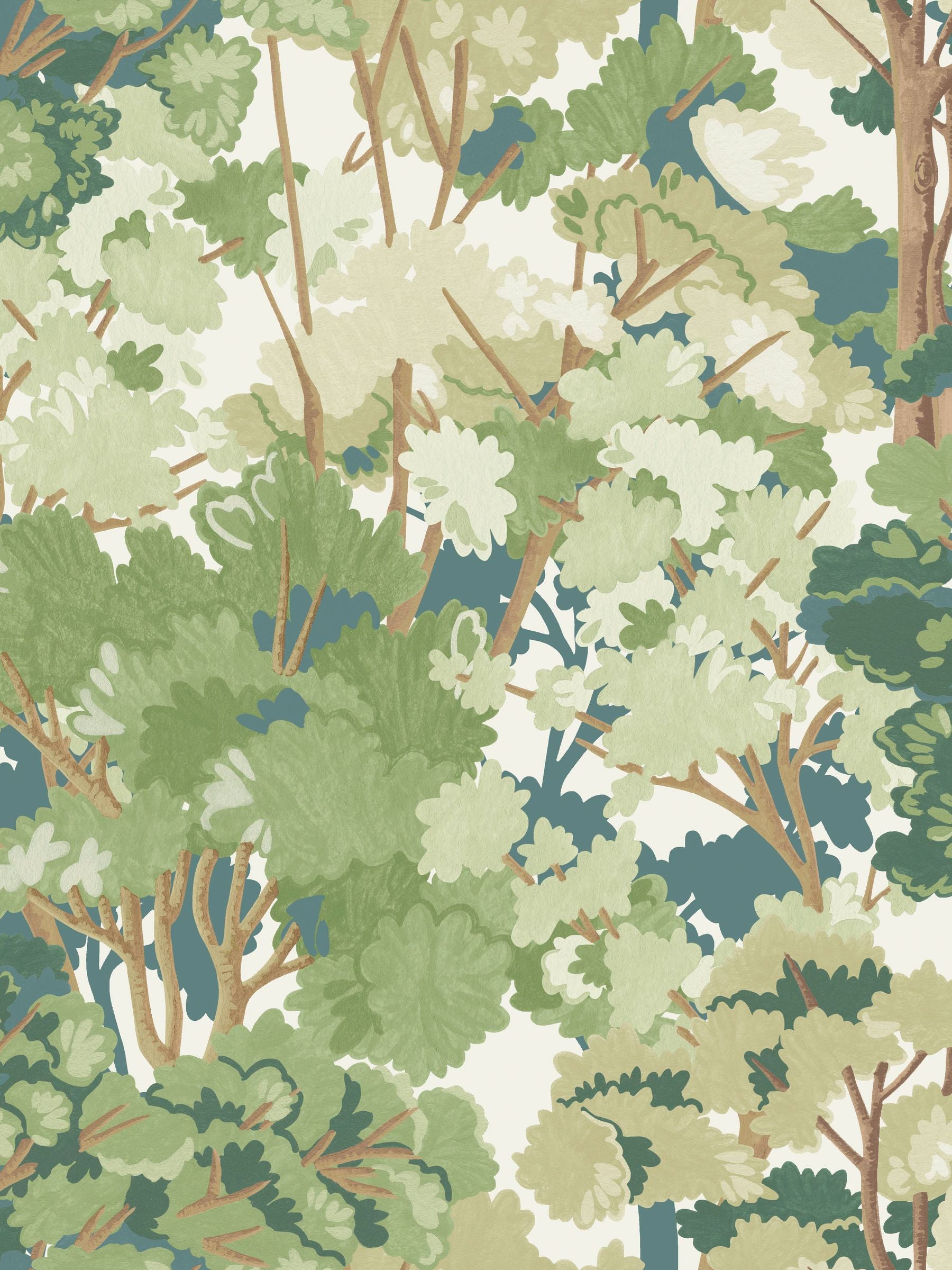 Graham & Brown wallpaper sample Green Folklore Tree, UK version