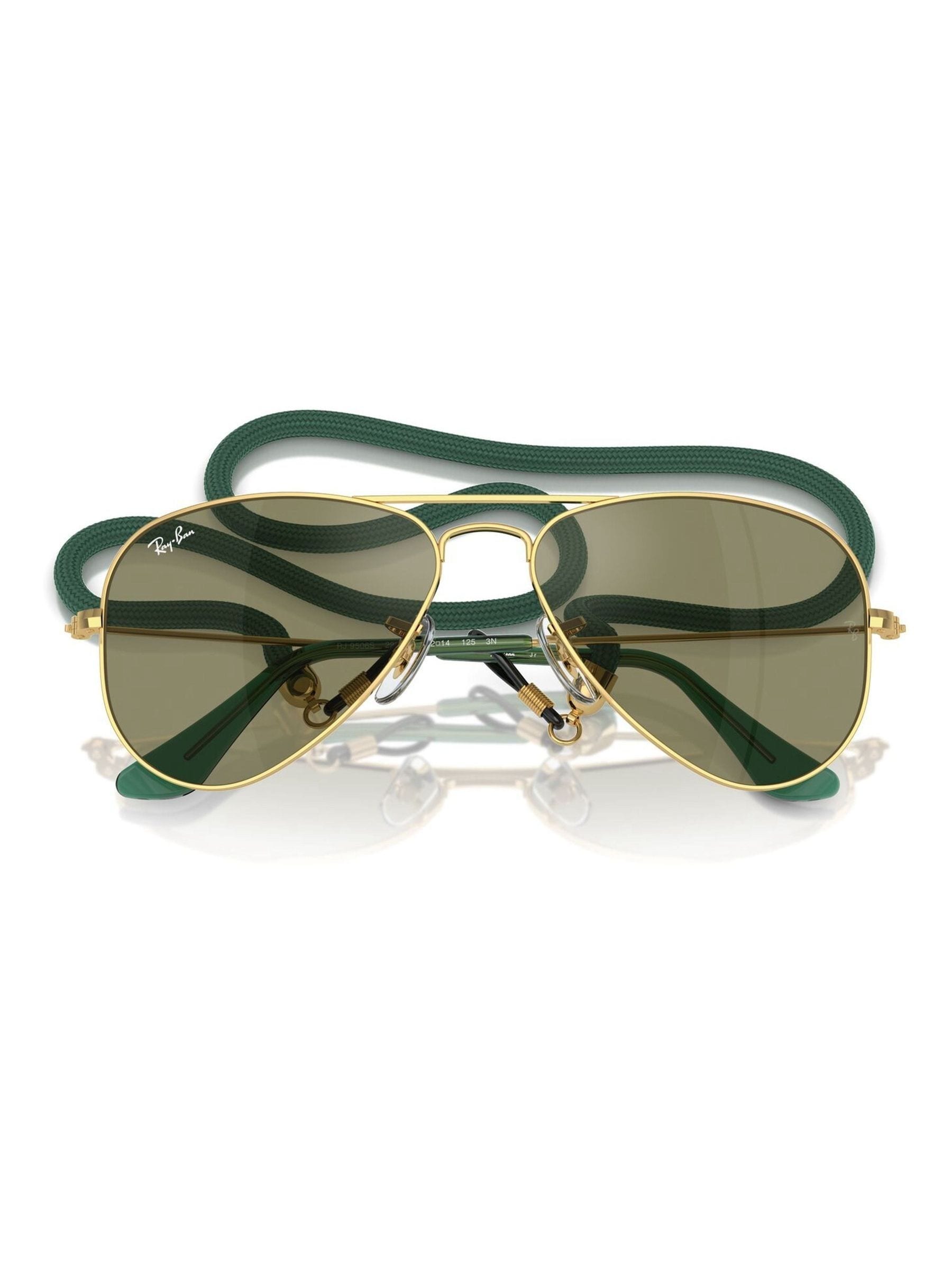 Ray-Ban RJ9506S yellow junior pilot sunglasses, UK version