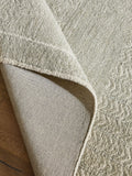 Sage green 100% wool rug distressed pattern - British product