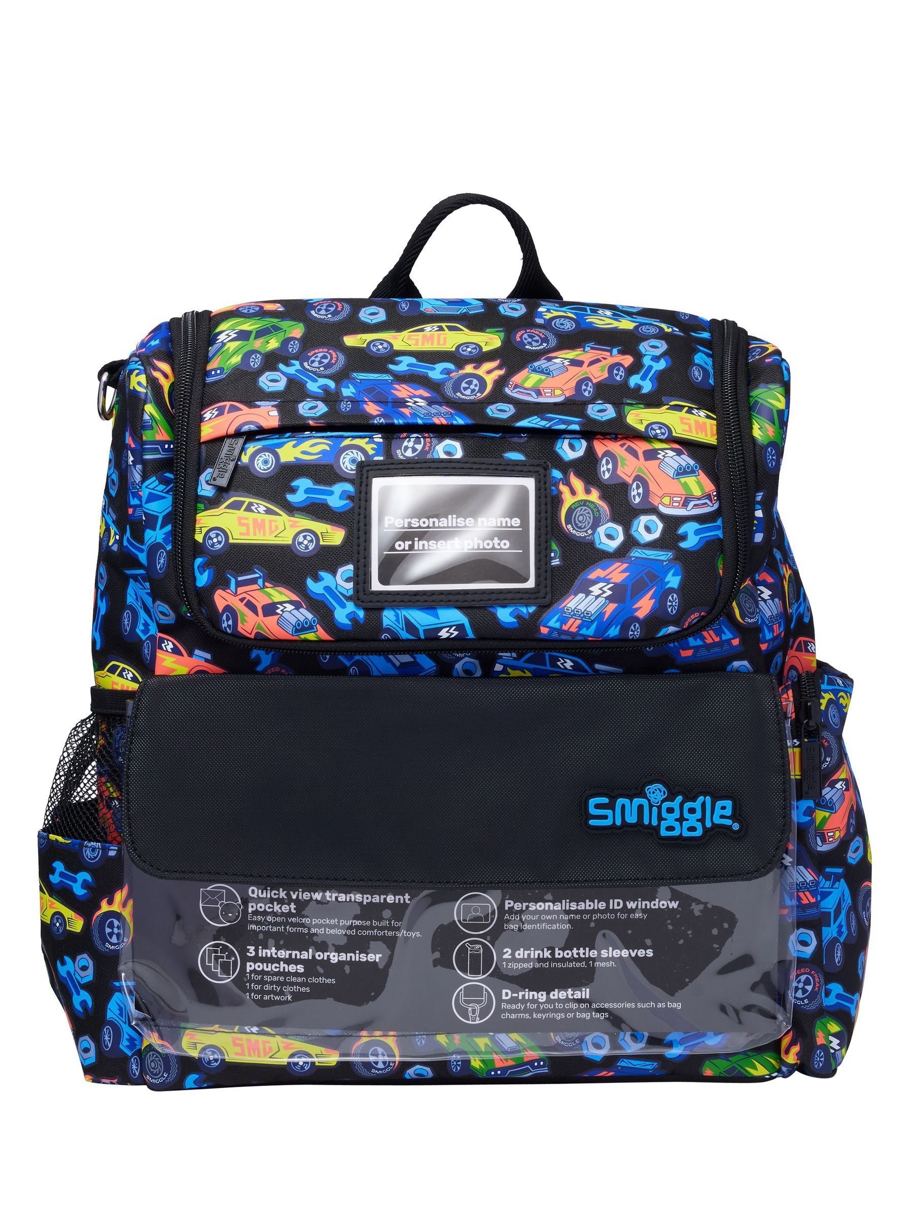 Smiggle black Playtime Daycare Backpack (British brand)