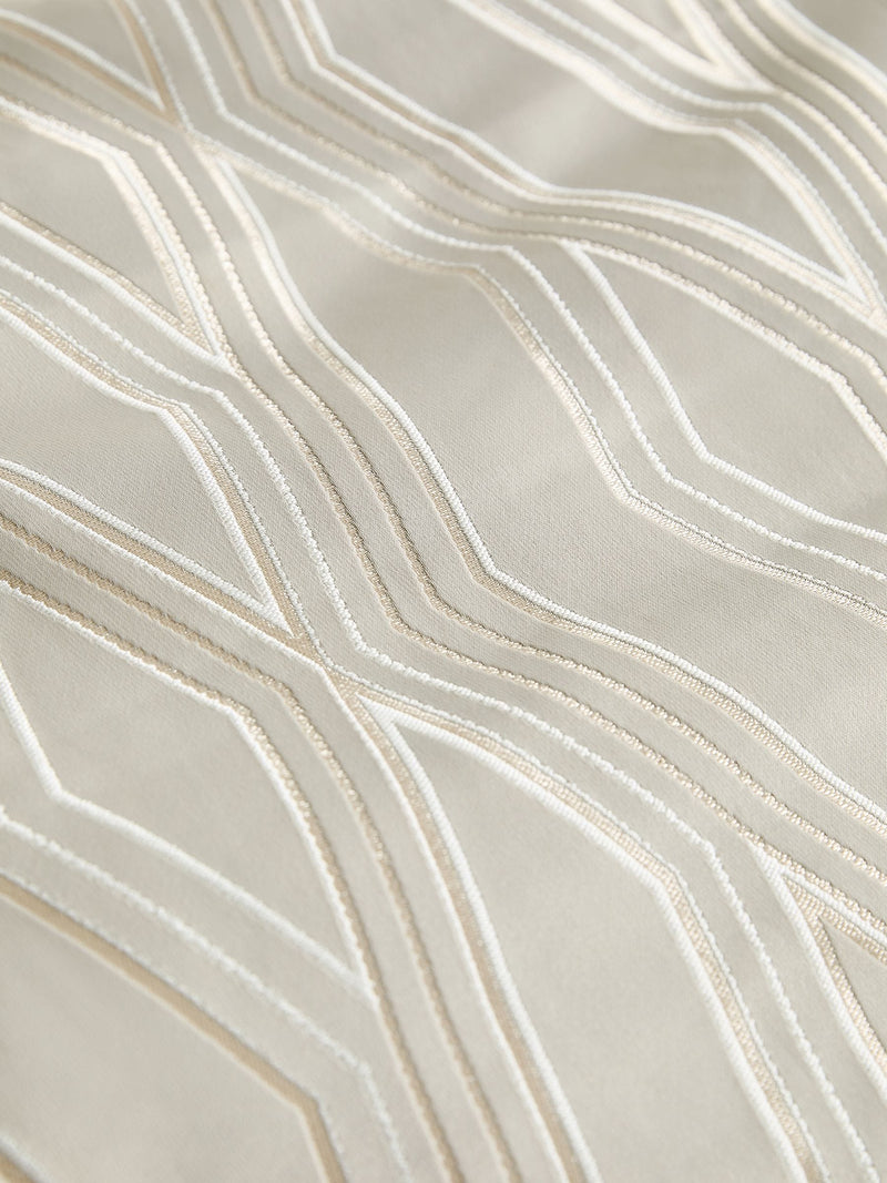 Champagne Gold Diamond Jacquard Duvet Cover and Pillowcase Set - British product