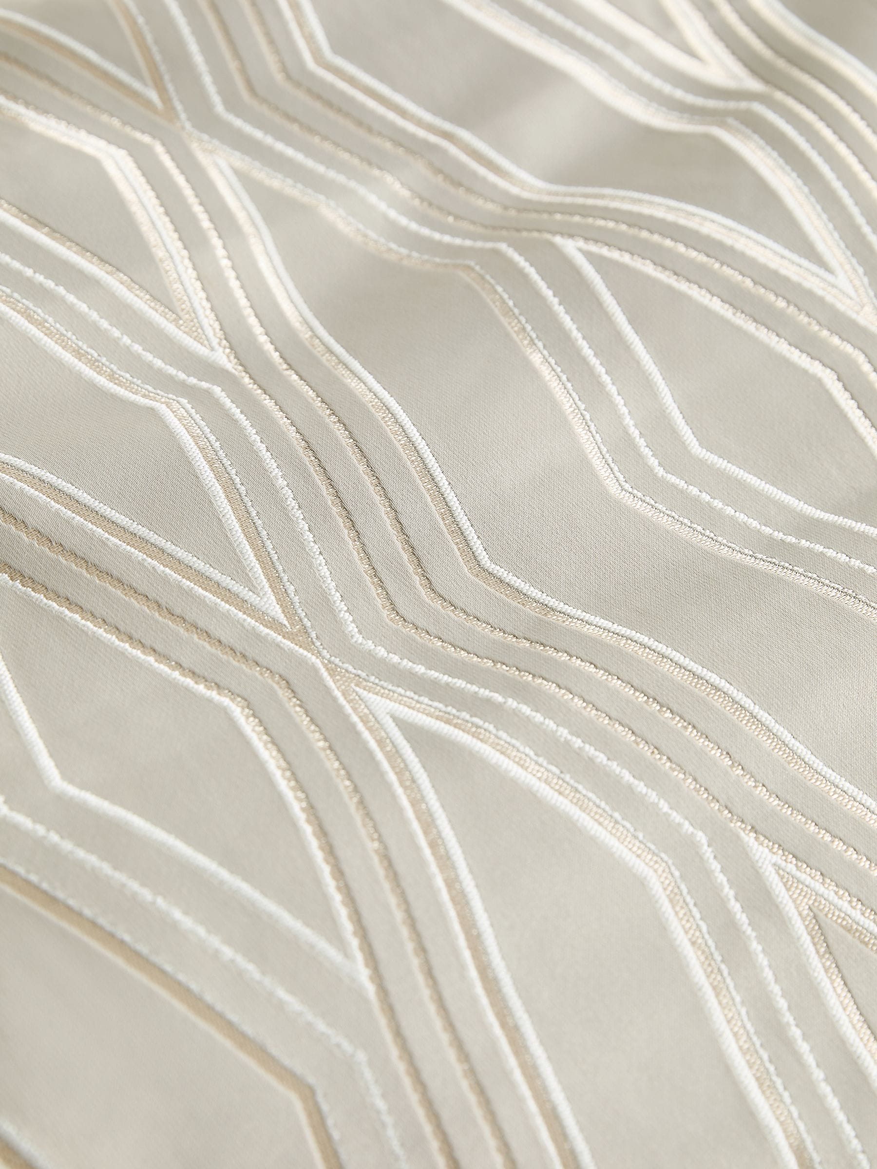 Champagne Gold Diamond Jacquard Duvet Cover and Pillowcase Set