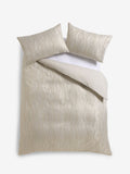 Champagne Gold Diamond Jacquard Duvet Cover and Pillowcase Set