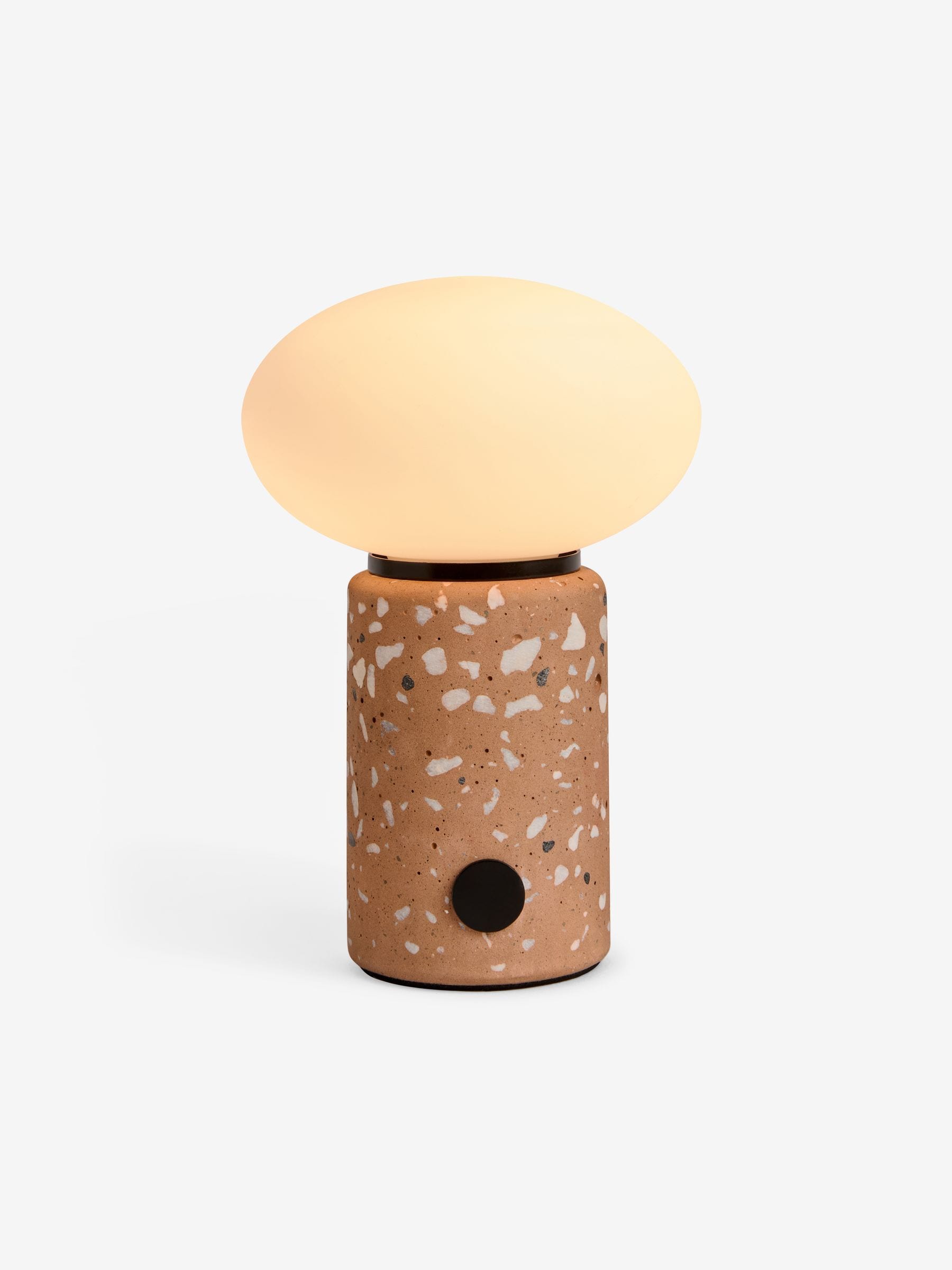 MADE.COM Brown Terazzo Mirissa USB wireless table lamp - British product