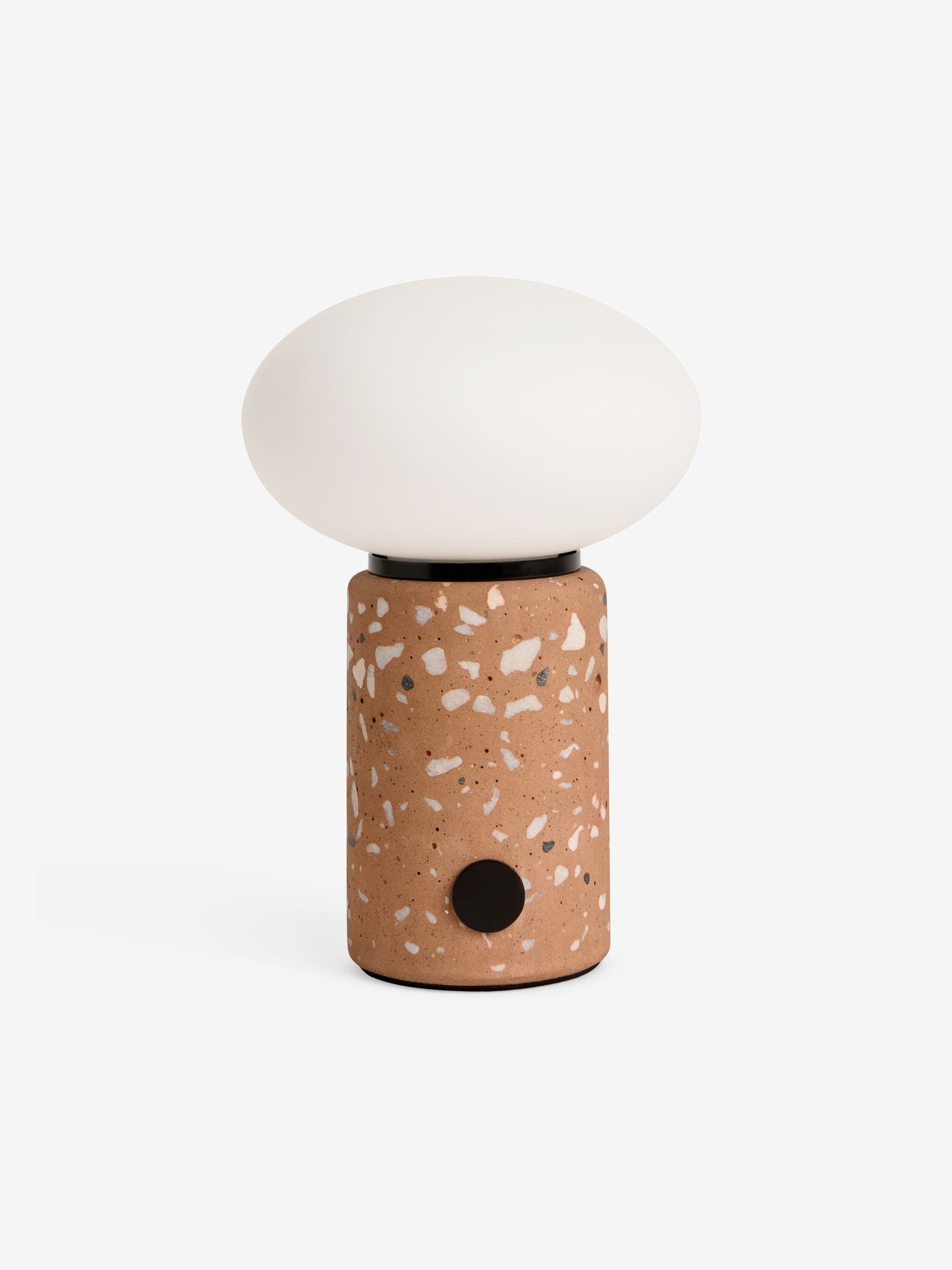 MADE.COM Brown Terazzo Mirissa USB wireless table lamp - British product