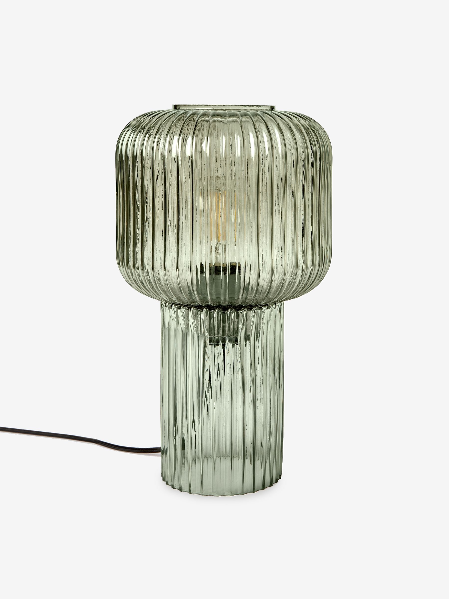 MADE.COM Briz table lamp green glass shade - British product