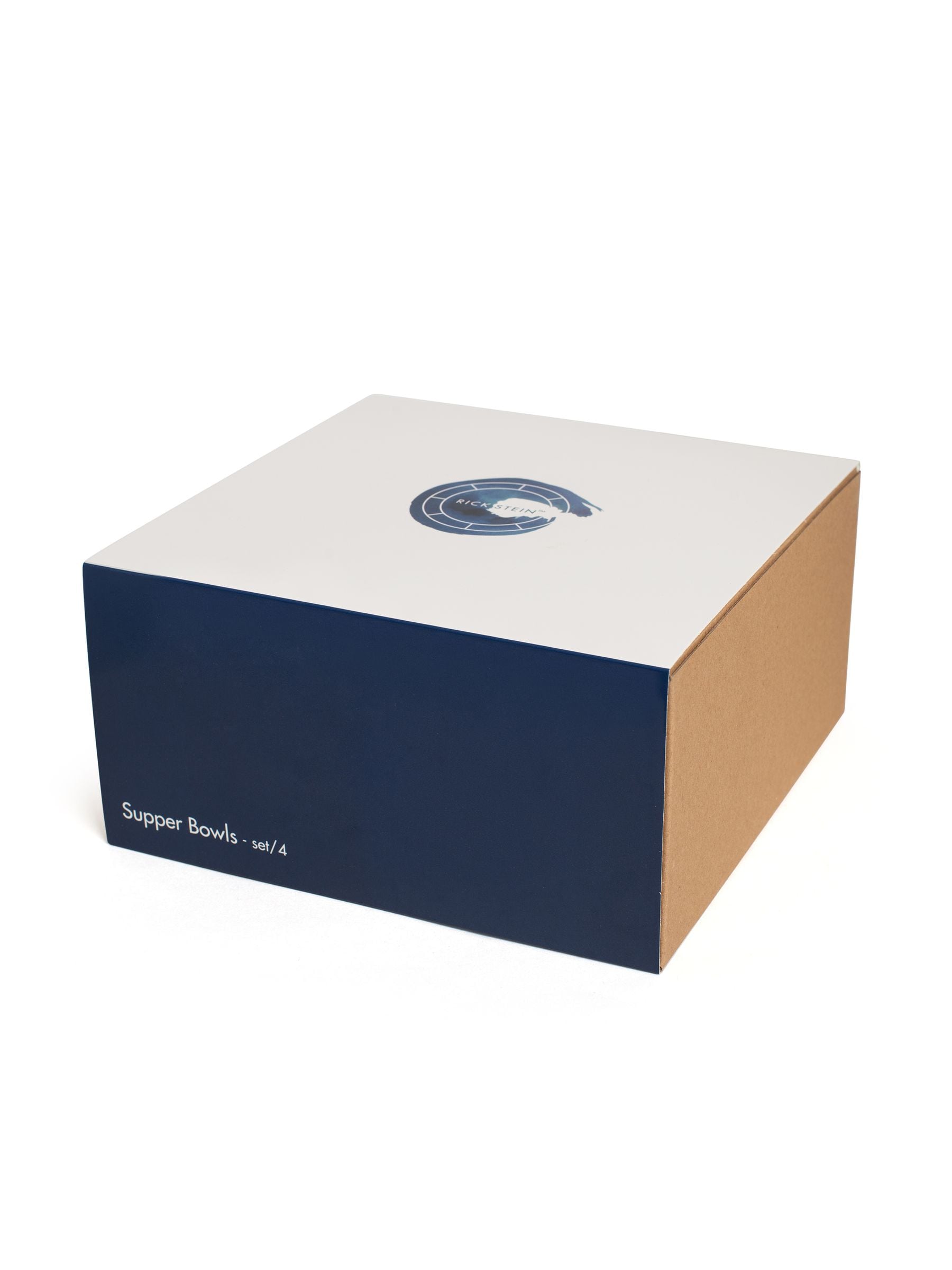 Rick Stein bone china pasta bowls with Cornwall coves, imported from the UK