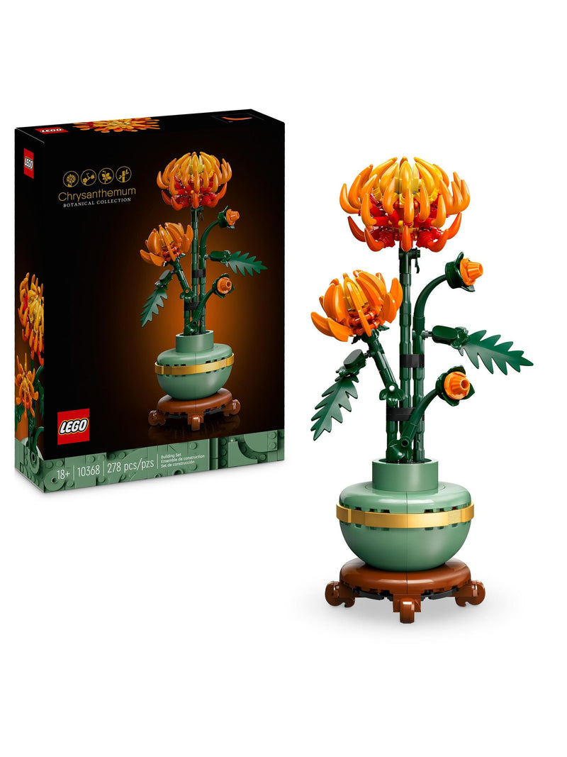 LEGO Botanicals Chrysanthemum flower building set 278 pieces, imported from the UK