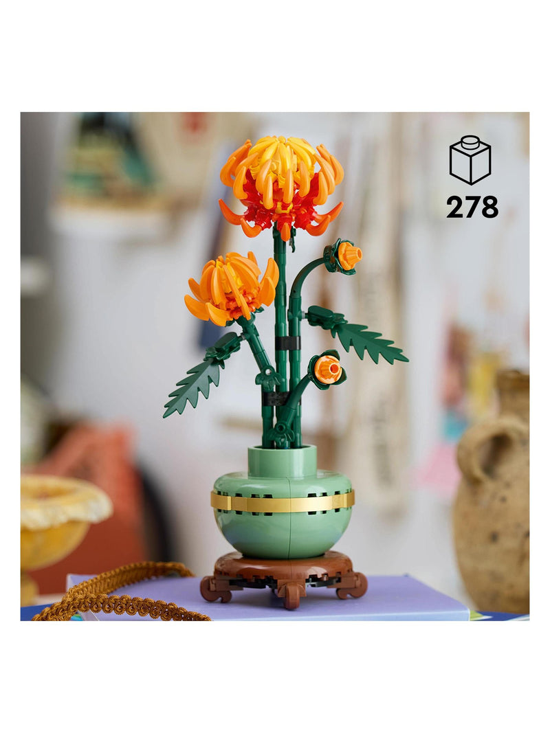 LEGO Botanicals Chrysanthemum flower building set 278 pieces, imported from the UK