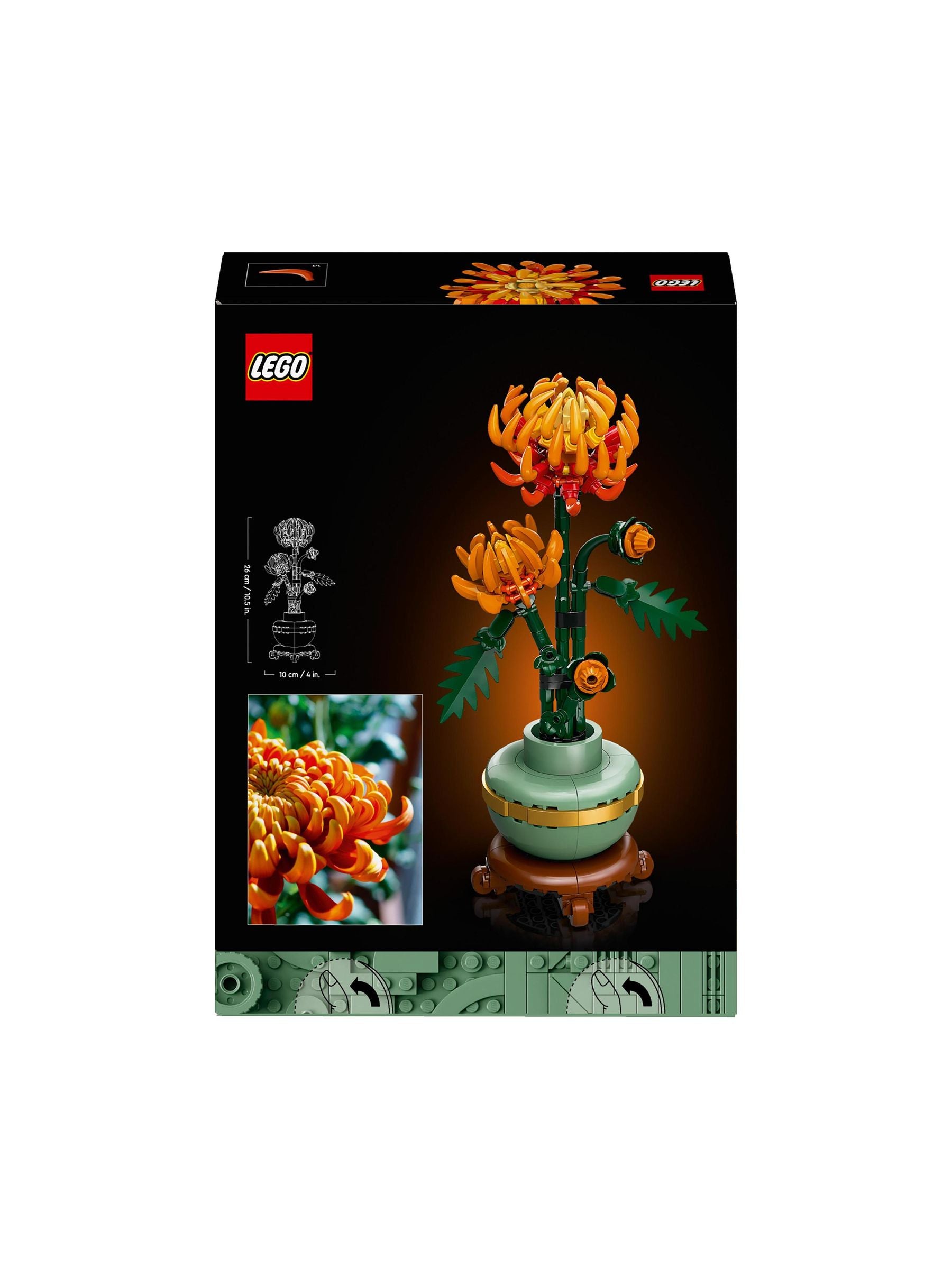 LEGO Botanicals Chrysanthemum flower building set 278 pieces, imported from the UK