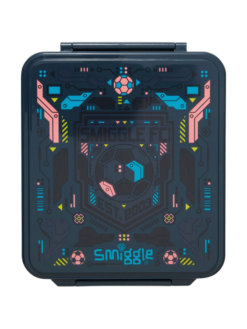Smiggle blue Power Play Bento Lunchbox with insulated jar - British product