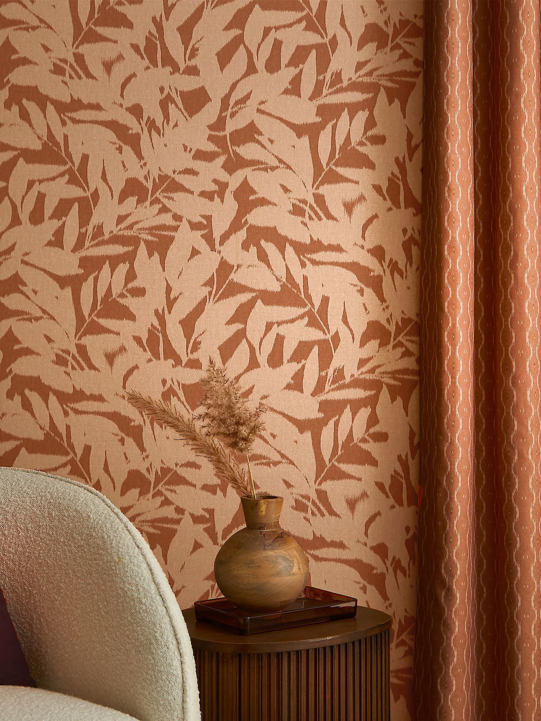 Graham & Brown Shadow Play Clay wallpaper sample A4 (British brand)