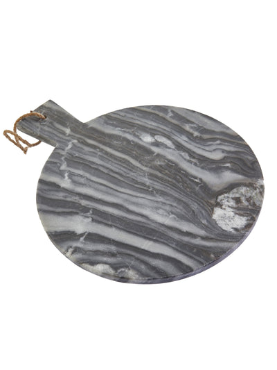 Next Maison by Premier Grey Marble Round Paddle Serving Board- Buy online at McGrocer