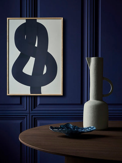 Next Paper Collective Black The Knot Framed Wall Art Print in Natural Oak Frame- Buy online at McGrocer