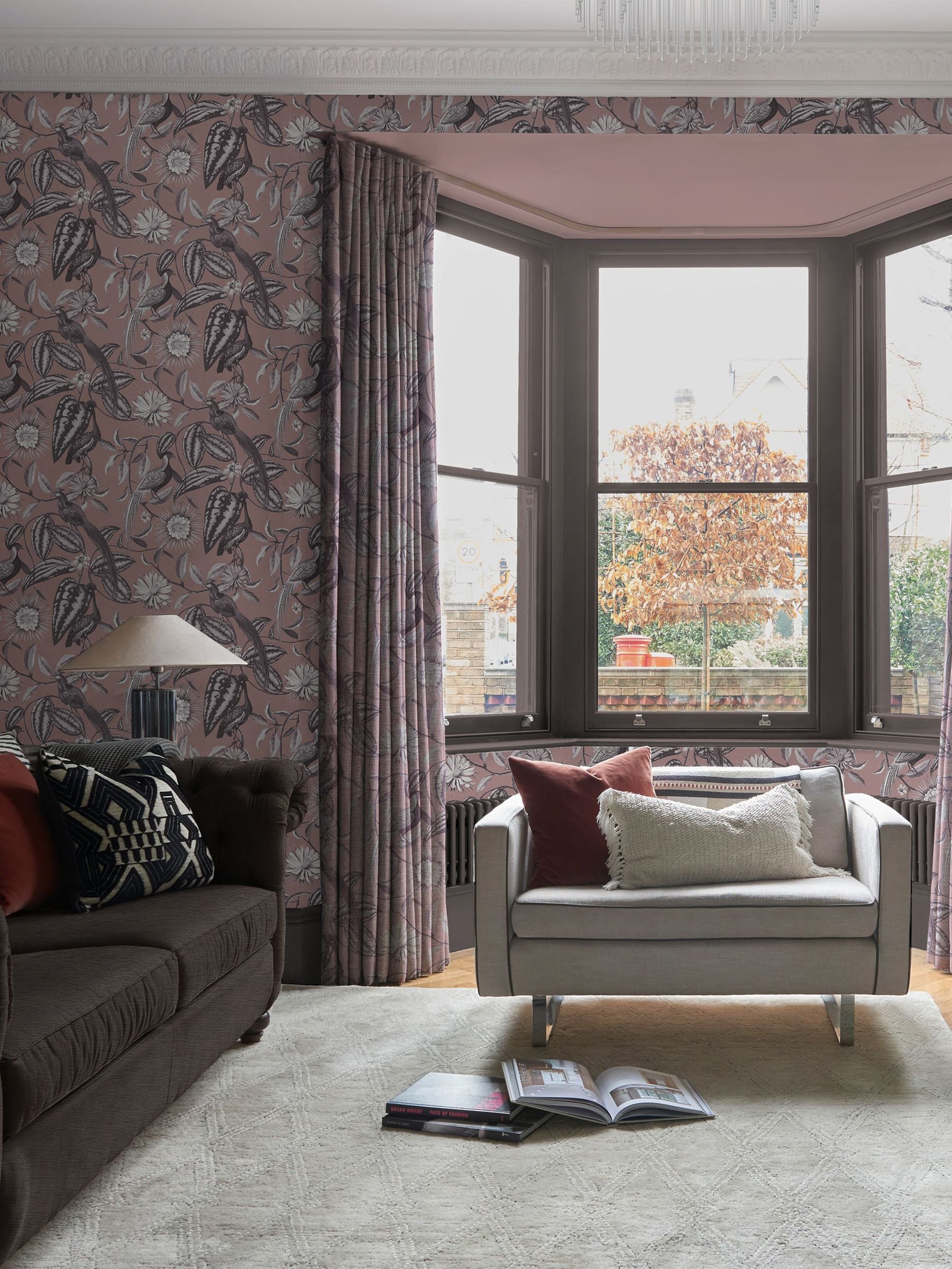 Graham & Brown Amhersts Garden wallpaper sample, imported from the UK