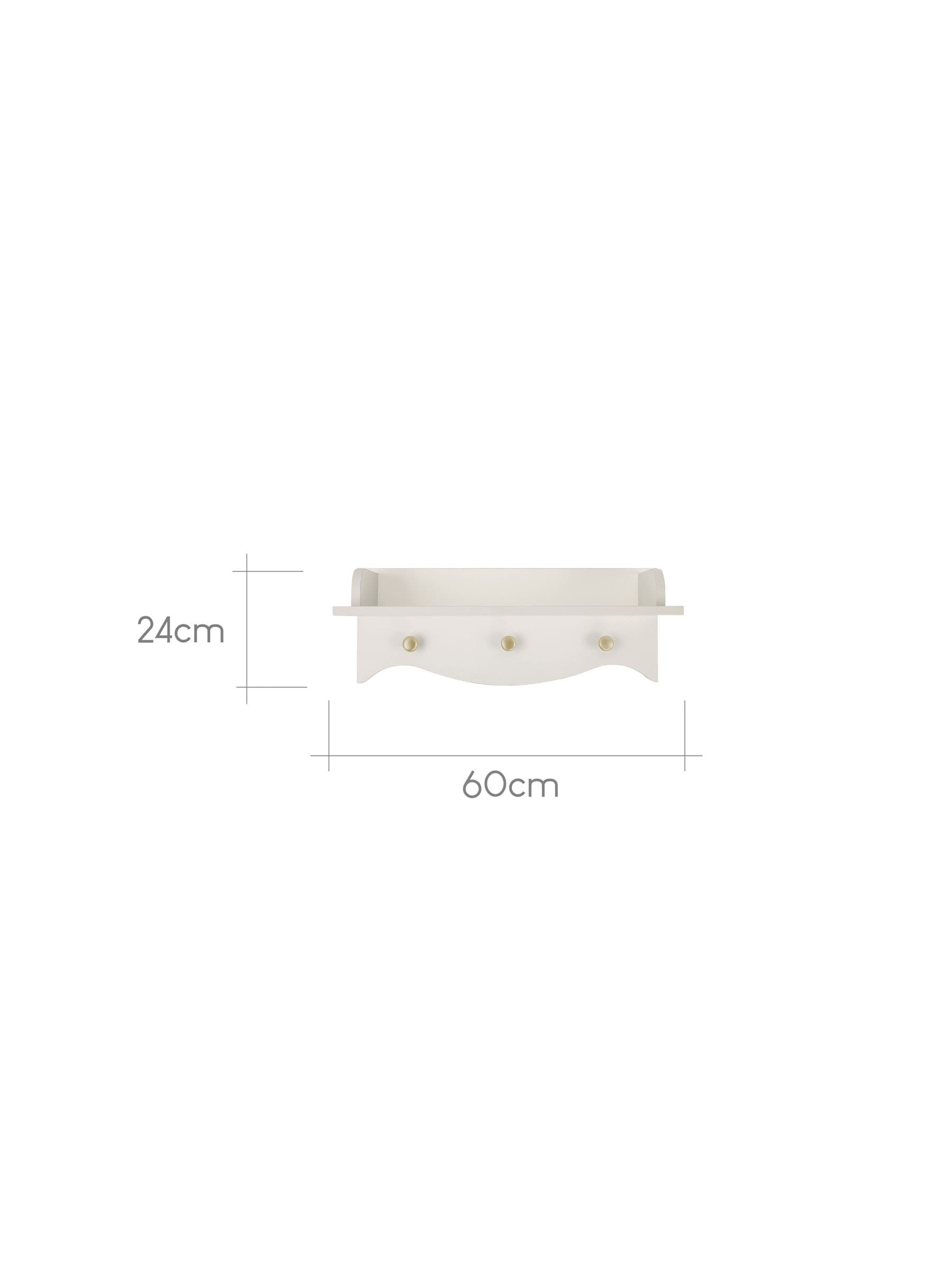 Cuddleco Cream Cashmere Clara nursery shelf, imported from the UK