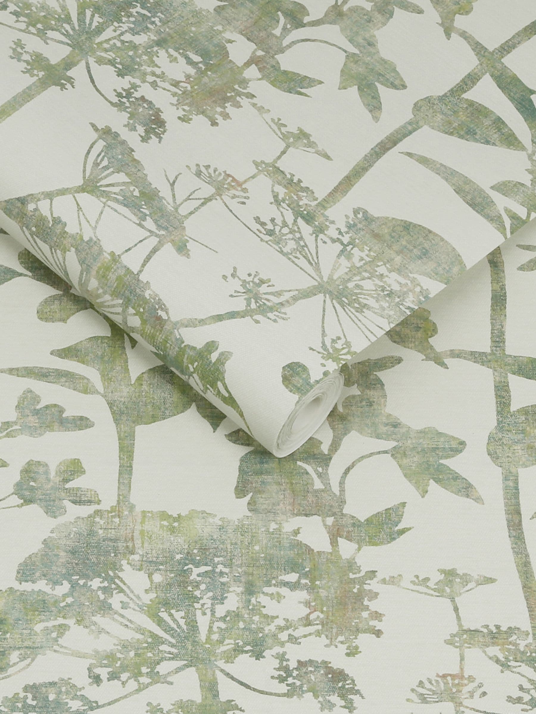 Graham & Brown Esther wallpaper sample Sage colour (British brand)