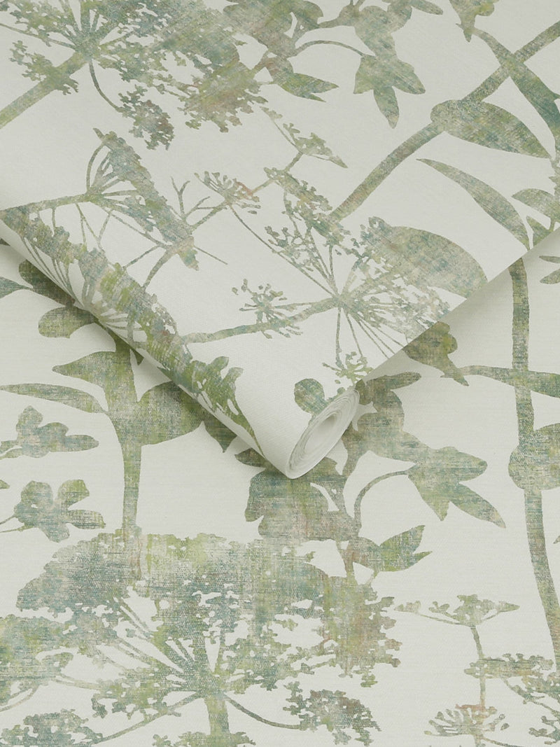 Graham & Brown Esther wallpaper sample Sage colour (British brand)