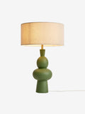 MADE.COM green Freyja ceramic table lamp 54cm, UK version