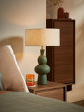 MADE.COM green Freyja ceramic table lamp 54cm, UK version