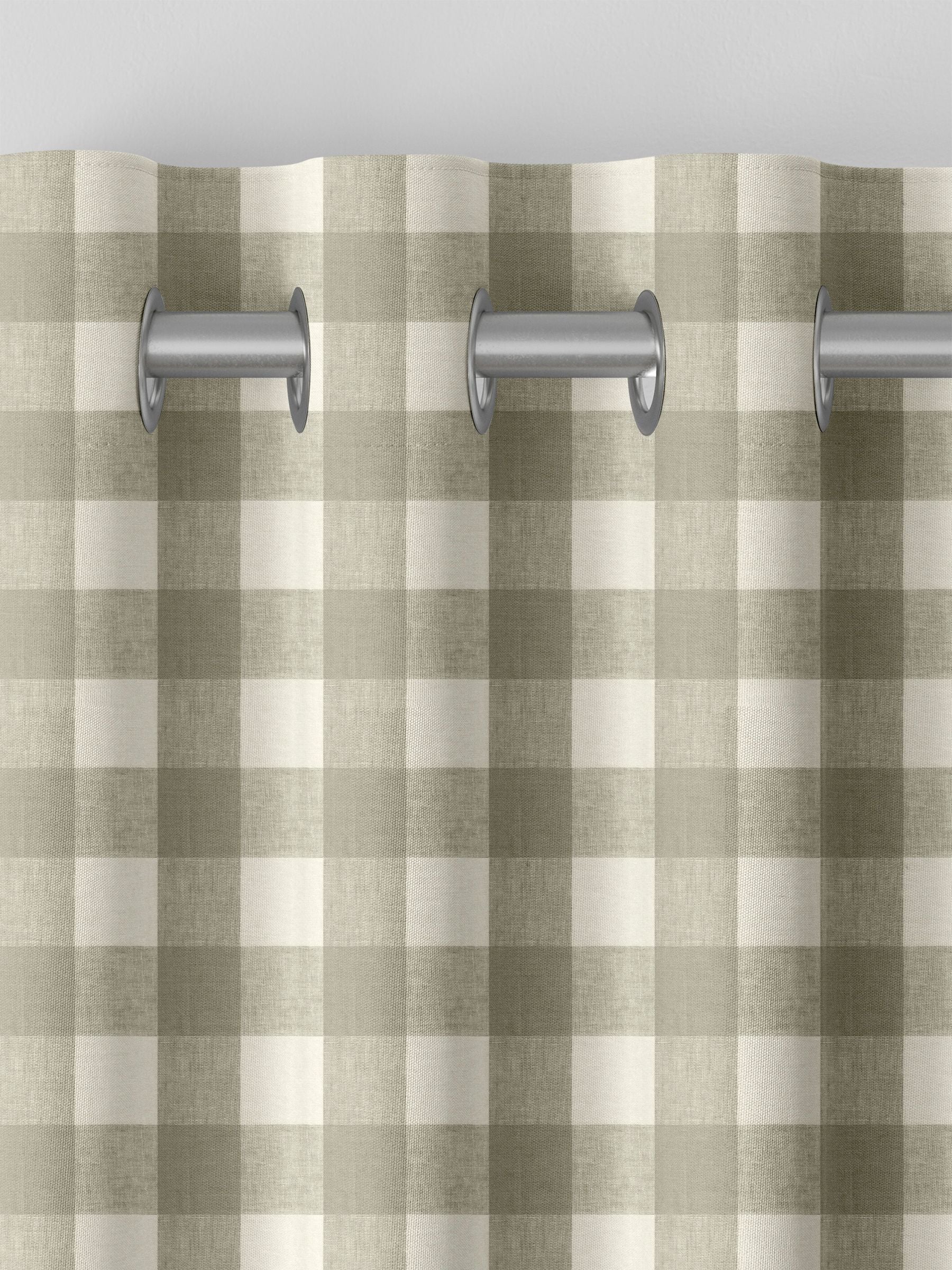 Sophie Allport Natural Stone gingham curtains made to measure - British product
