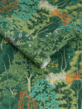 Graham & Brown New Eden Emerald wallpaper sample (British brand)
