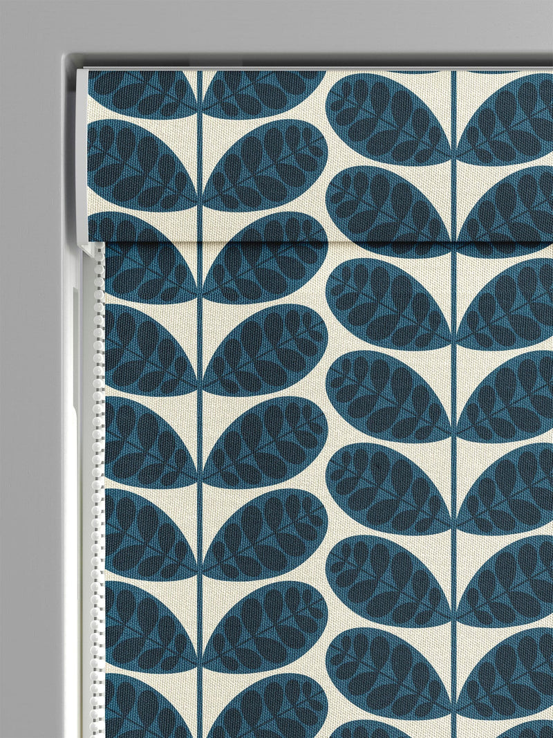Orla Kiely Whale Blue Botanica Stem roman blind (British brand)