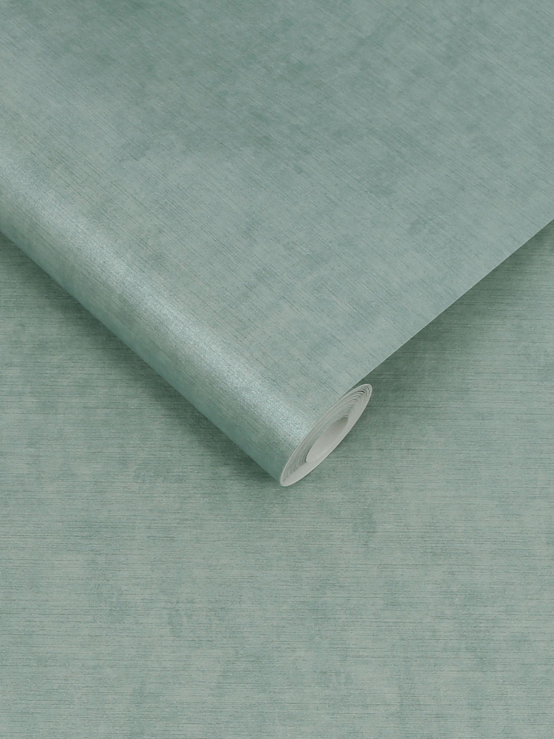 Graham & Brown Organdy wallpaper sample in soft blue, imported from the UK
