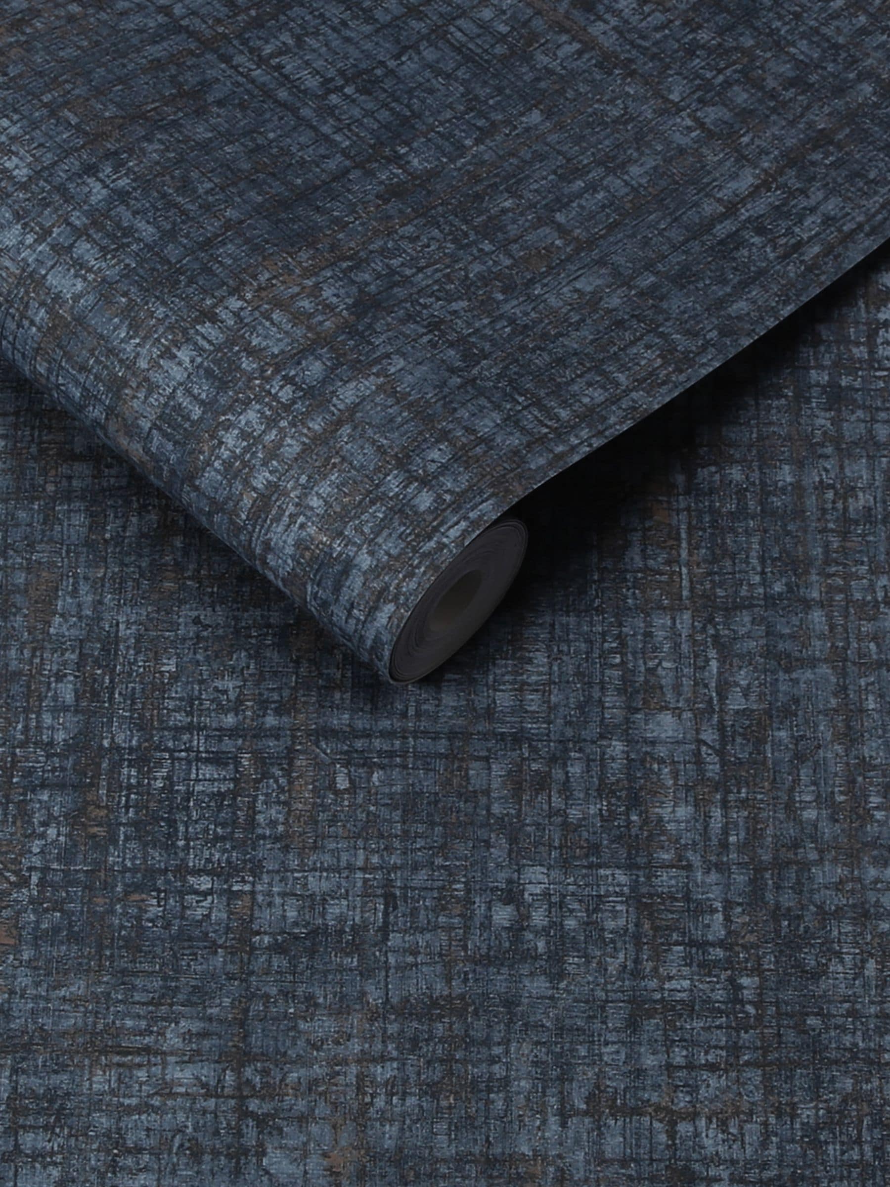 Graham & Brown Navy Armando wallpaper sample A4 (British brand)
