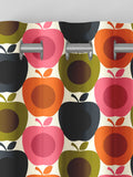 Orla Kiely Pink Apples print curtains (British brand)