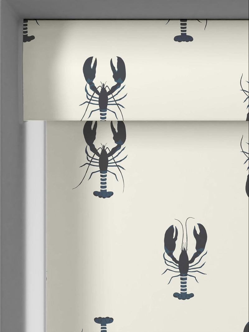 Sophie Allport white lobster made to measure roller blind (British brand)