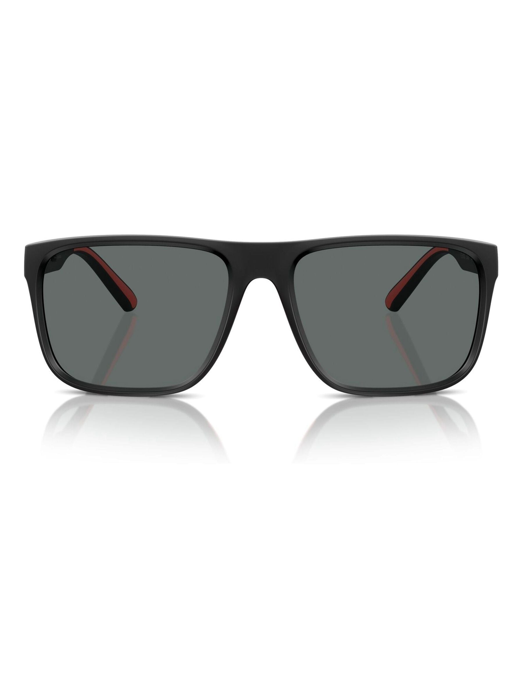 Ferrari Scuderia square polarised black sunglasses (British brand)