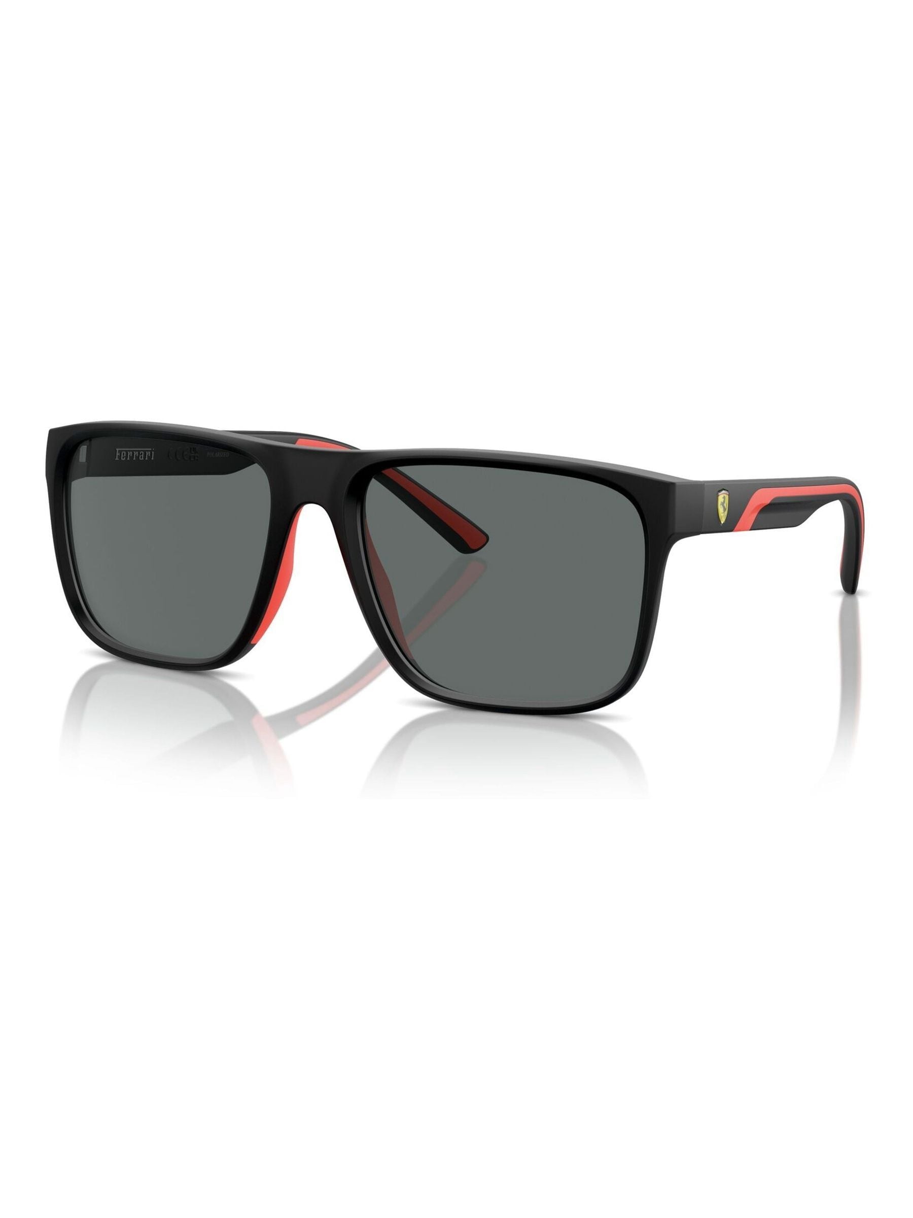 Ferrari Scuderia square polarised black sunglasses (British brand)