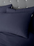 Catherine Lansfield Set of 2 Chambray Blue 100% Cotton Pillowcases 50x75 cm