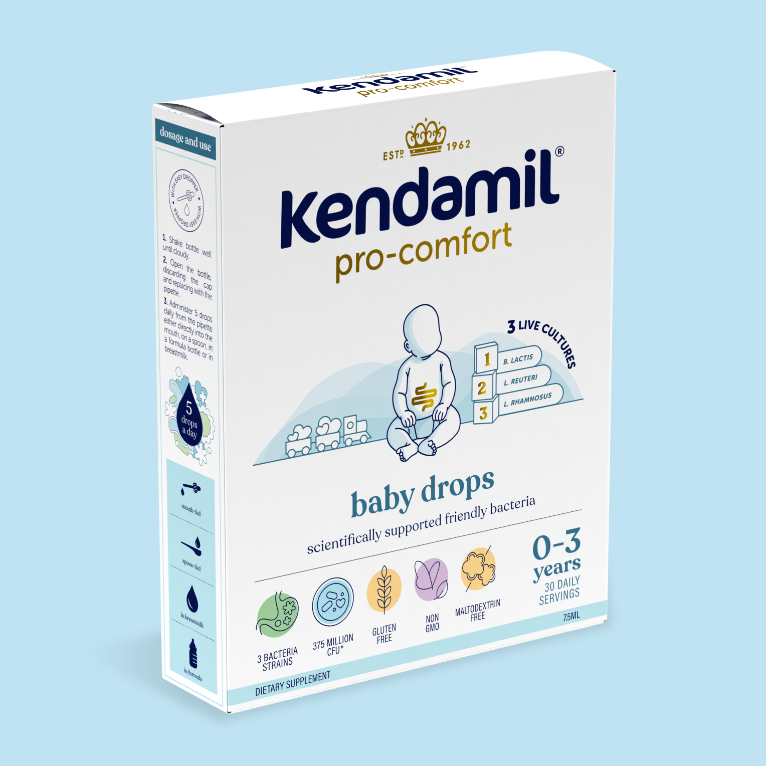 Kendamil Pro-Comfort baby probiotic drops 7.5ml (British brand)