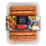 BBQ flavour hot dog sausages for grilling (British brand)