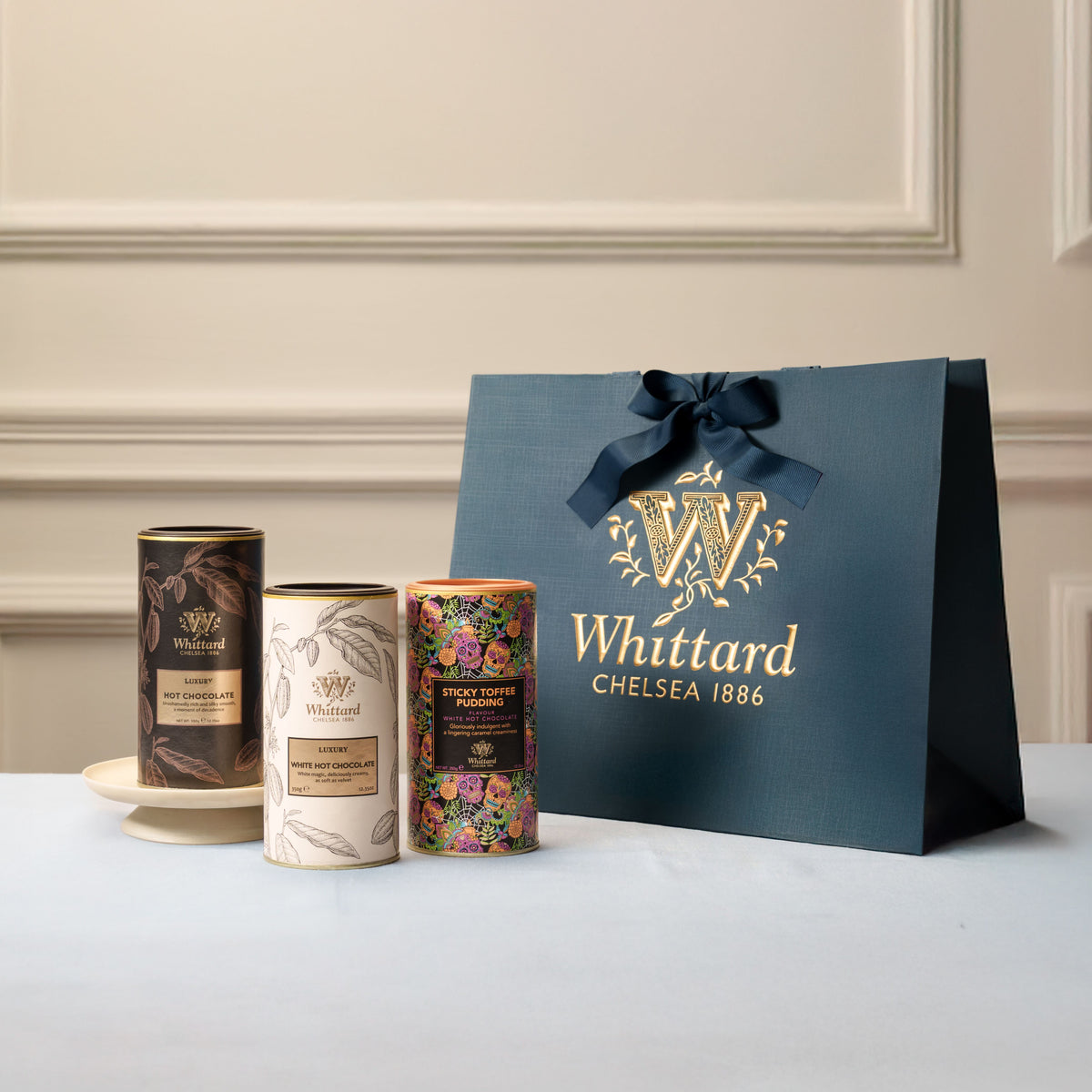 Whittard Signature hot chocolate trio, 3 x 350g (British brand)