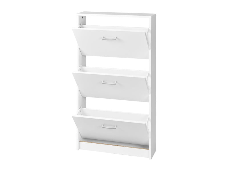 Shoe cabinet pearl white finish 58.5 x 105 x 17cm (British brand)