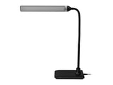 Black LED desk lamp with flexible arm, 32.5cm - British product
