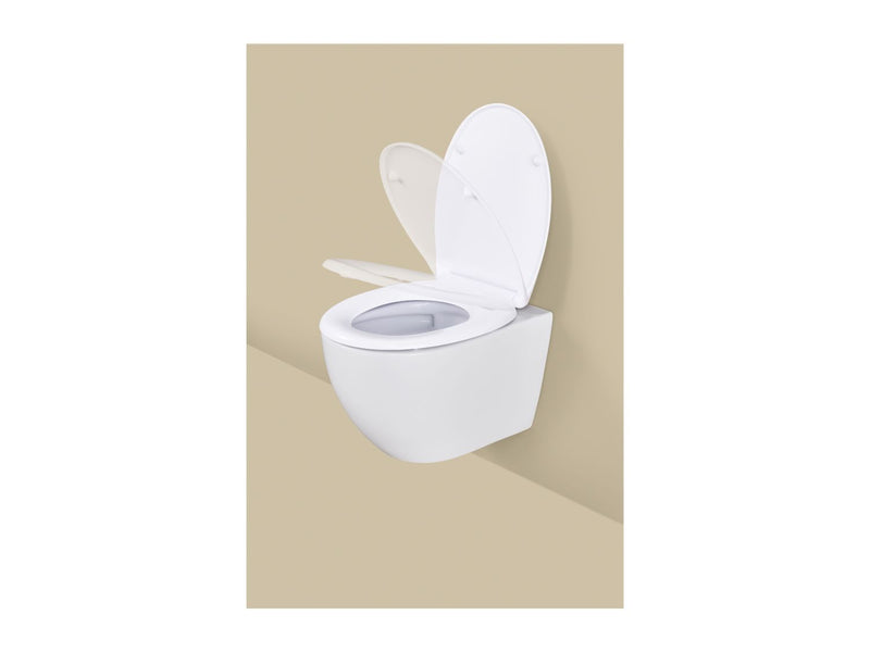 Duroplast toilet seat with soft-close mechanism - British product